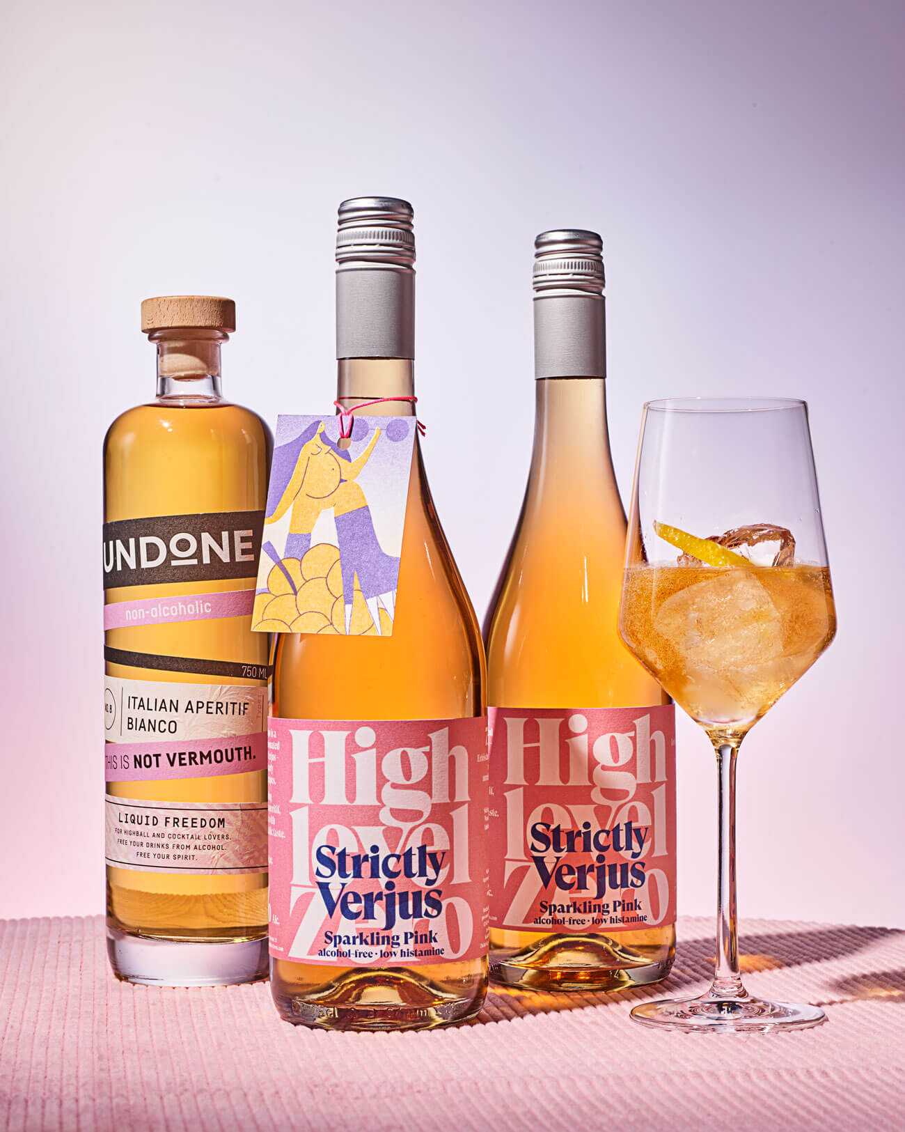 Strictly Verjus Sparkling Pink 750ml & Undone No.8