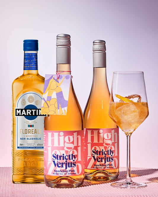 Italian Bundle: Strictly Verjus Sparkling Pink 750ml X Martini Florale